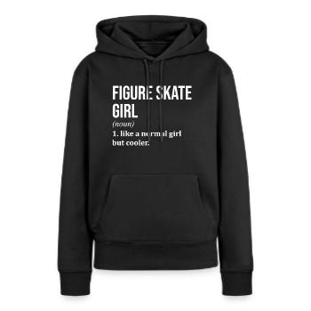 Eiskunstlauf Eiskunstlauf Eiskunstlauf Eiskunstlauf - Frauen Premium Bio Hoodie - Schwarz - Vorne - Julia (174cm)