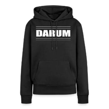 donc langage jeunesse - Sweat à capuche Premium bio Femme - noir - Devant - Julia (174cm)