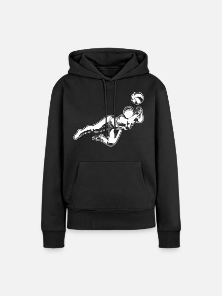 Beach Volleyball Mädchen - Frauen Premium Bio Hoodie - Schwarz