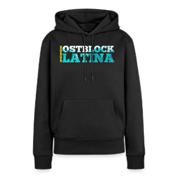 Ostblock Latina Kasachin Kasachstan Geschenk - Frauen Premium Bio Hoodie - Schwarz - Vorne - Julia (174cm)