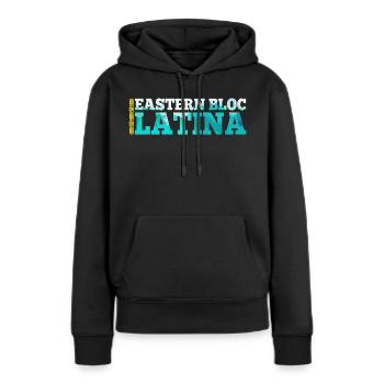 Bloc de l’Est Latina Kazakhstan Kazakhstan Cadeau - Sweat à capuche Premium bio Femme - noir - Devant - Julia (174cm)