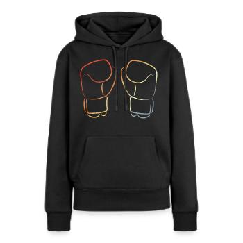 Kickbox Handschuhe - Frauen Premium Bio Hoodie - Schwarz - Vorne - Julia (174cm)