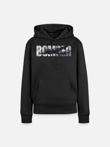 Bomber Avro Lancaster - Frauen Premium Bio Hoodie - Schwarz