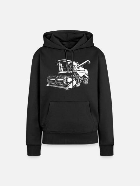 Kornkraft pur - Frauen Premium Bio Hoodie - Schwarz