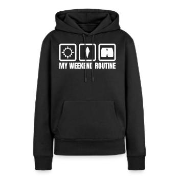 Amateur de crème glacée - Sweat à capuche Premium bio Femme - noir - Devant - Julia (174cm)