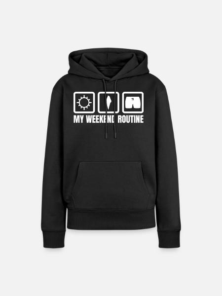 Eiscreme Enthusiast - Frauen Premium Bio Hoodie - Schwarz