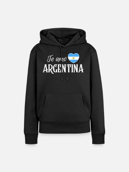 Ik hou van Argentinië, Argentijnse trots - Vrouwen Premium Bio hoodie - zwart