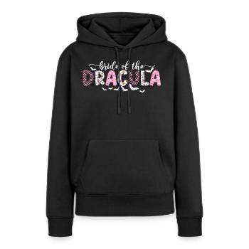 Enterrement de vie de jeune fille drôle sur le thème d’Halloween - Mariée - Sweat à capuche Premium bio Femme - noir - Devant - Julia (174cm)