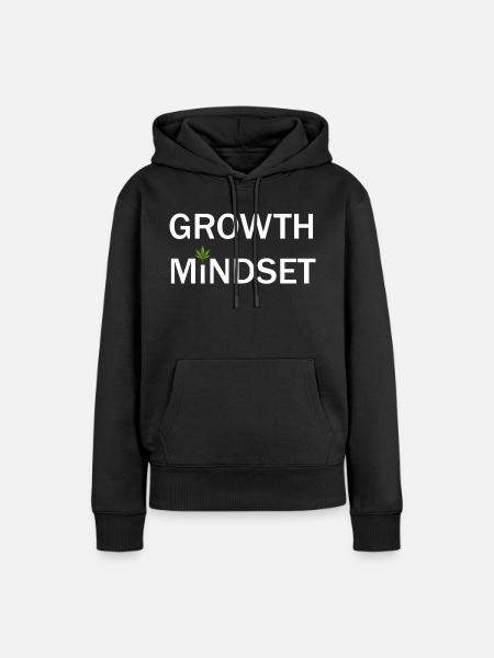 Growth Mindset - Frauen Premium Bio Hoodie - Schwarz