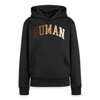 Humain Humain Africain - Sweat à capuche Premium bio Femme - noir - Devant - Julia (174cm)