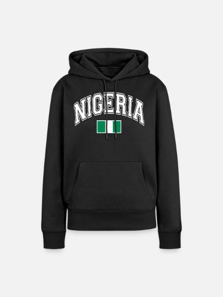 Nigeria Flagge - Frauen Premium Bio Hoodie - Schwarz