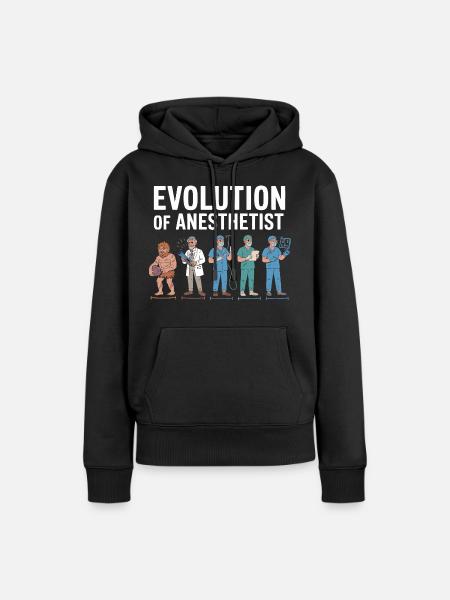 Evolution der Anästhesisten Illustration - Frauen Premium Bio Hoodie - Schwarz