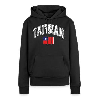 Drapeau de Taïwan - Sweat à capuche Premium bio Femme - noir - Devant - Julia (174cm)