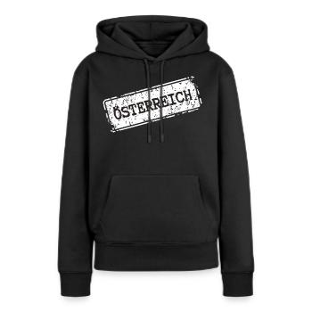 Autriche - Sweat à capuche Premium bio Femme - noir - Devant - Julia (174cm)
