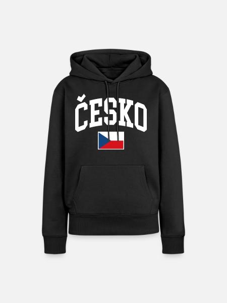 Tschechien Flagge - Frauen Premium Bio Hoodie - Schwarz