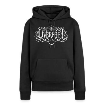 Liverpool Heavy Metal Headbanger  - Frauen Premium Bio Hoodie - Schwarz - Vorne - Julia (174cm)