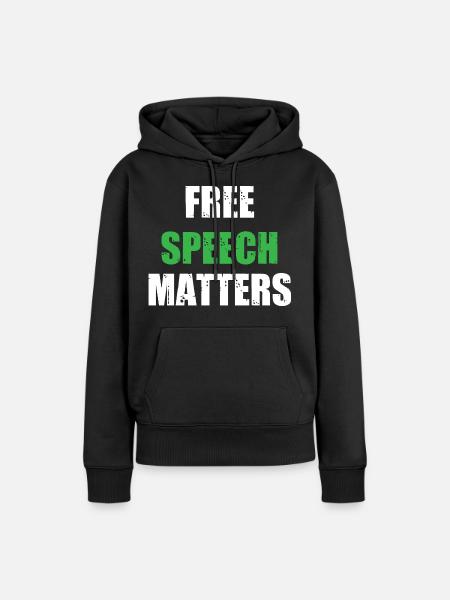 Redefreiheit Zählt - Frauen Premium Bio Hoodie - Schwarz