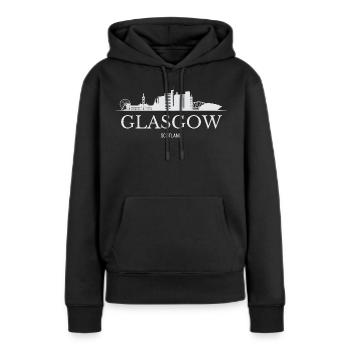 Glasgow Skyline, Glasgow, Écosse - Sweat à capuche Premium bio Femme - noir - Devant - Julia (174cm)