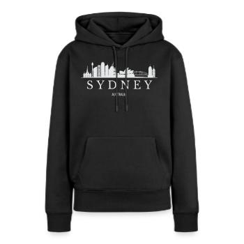 Sydney Skyline, Sydney Australie - Sweat à capuche Premium bio Femme - noir - Devant - Julia (174cm)