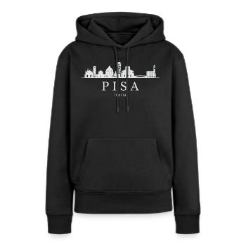 Horizon de Pise, Pise Italie - Sweat à capuche Premium bio Femme - noir - Devant - Julia (174cm)