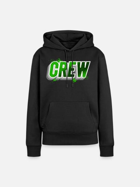 Crew - Frauen Premium Bio Hoodie - Schwarz