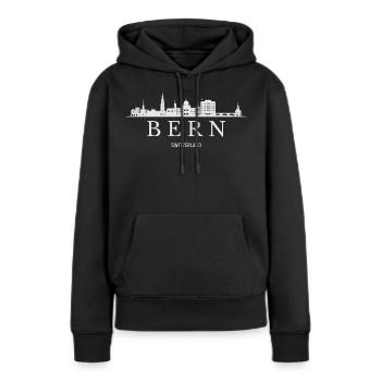 Silhouette de Berne, Berne Suisse - Sweat à capuche Premium bio Femme - noir - Devant - Julia (174cm)