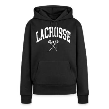 Lacrosse  - Frauen Premium Bio Hoodie - Schwarz - Vorne - Julia (174cm)