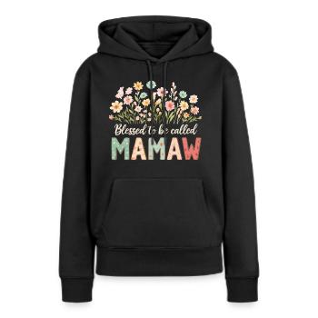 Gesegnet Mamaw genannt zu werden - Frauen Premium Bio Hoodie - Schwarz - Vorne - Julia (174cm)
