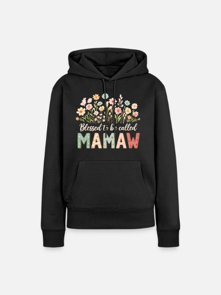 Gesegnet Mamaw genannt zu werden - Frauen Premium Bio Hoodie - Schwarz