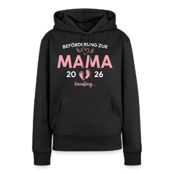 Mutter 2026 Schwangerschaftsankündigung Mama - Frauen Premium Bio Hoodie - Schwarz - Vorne - Julia (174cm)