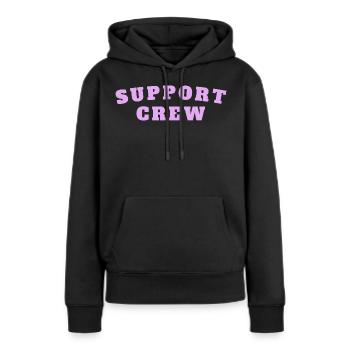 Support Crew - Frauen Premium Bio Hoodie - Schwarz - Vorne - Julia (174cm)