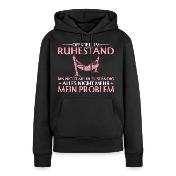 Retirement, farewell, retired colleague - Women’s Premium Organic Hoodie - black - Front - Julia (174cm)