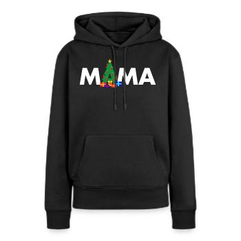 Oma Weihnachtsbaum - Frauen Premium Bio Hoodie - Schwarz - Vorne - Julia (174cm)