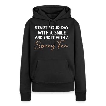 Kit de bronzage en spray pour artiste maison Spray Tan - Sweat à capuche Premium bio Femme - noir - Devant - Julia (174cm)