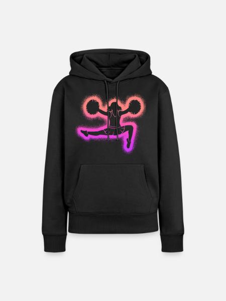 Cheerleading Kinder Mädchen Damen Cheerleader - Frauen Premium Bio Hoodie - Schwarz