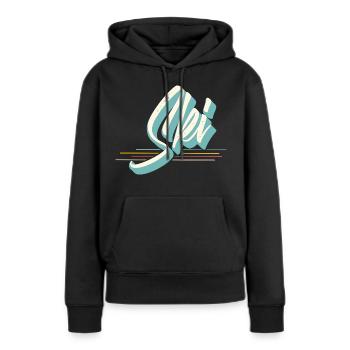 Ski - Sweat à capuche Premium bio Femme - noir - Devant - Julia (174cm)