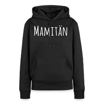 Mamitän Jeu de mots drôle Captain Mama Anchor - Sweat à capuche Premium bio Femme - noir - Devant - Julia (174cm)