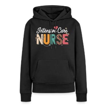 Intensive Care Nurse Farbenfroh - Frauen Premium Bio Hoodie - Schwarz - Vorne - Julia (174cm)