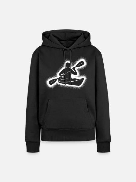 Kanu Paddelboot Herren Kinder Kajak - Frauen Premium Bio Hoodie - Schwarz