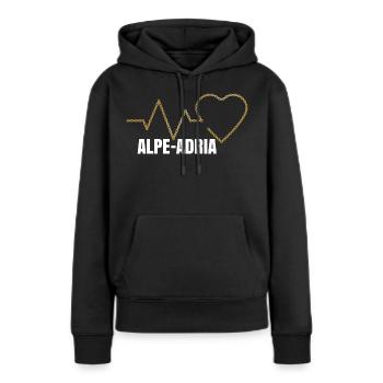 Fahrradurlaub Alpe Adria - Frauen Premium Bio Hoodie - Schwarz - Vorne - Julia (174cm)