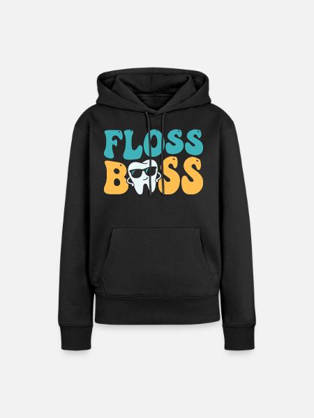 Zahnseide-Zahnarztassistent Zahnarzt - Frauen Premium Bio Hoodie - Schwarz