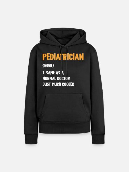 Pädiater mit Extra-Stil - Frauen Premium Bio Hoodie - Schwarz