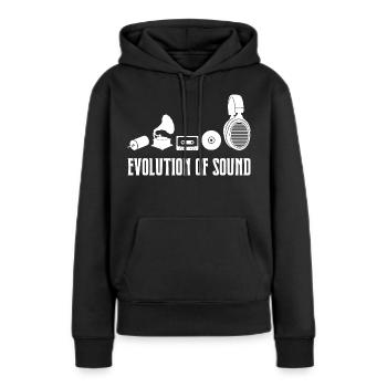 Évolution du son Musique audiophile - Sweat à capuche Premium bio Femme - noir - Devant - Julia (174cm)
