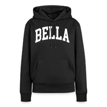 Bella - Sweat à capuche Premium bio Femme - noir - Devant - Julia (174cm)