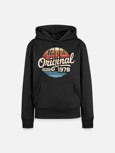 Legendär seit märz 1978 - Frauen Premium Bio Hoodie - Schwarz