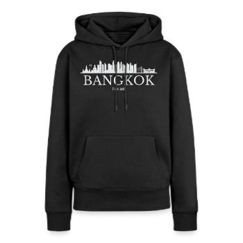 Silhouette de Bangkok, Bangkok Thaïlande - Sweat à capuche Premium bio Femme - noir - Devant - Julia (174cm)