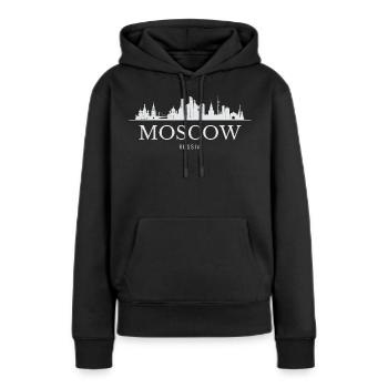 Silhouette de Moscou, Moscou Russie - Sweat à capuche Premium bio Femme - noir - Devant - Julia (174cm)