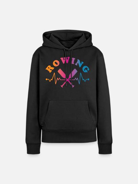 Rowing Wassersport - Frauen Premium Bio Hoodie - Schwarz