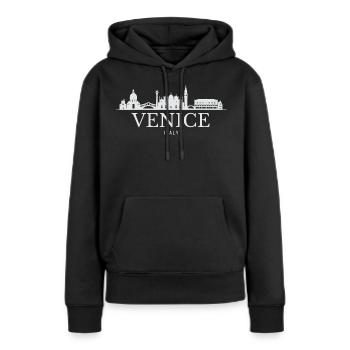 Venedig, Italien, Skyline von Venedig - Frauen Premium Bio Hoodie - Schwarz - Vorne - Julia (174cm)