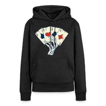 Le jeu mortel  - Sweat à capuche Premium bio Femme - noir - Devant - Julia (174cm)